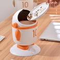 thumbnail image 2 of OUNONA Countertop Trash Can Orange PP Food Waste Storage for Study Table 1Set, 2 of 8