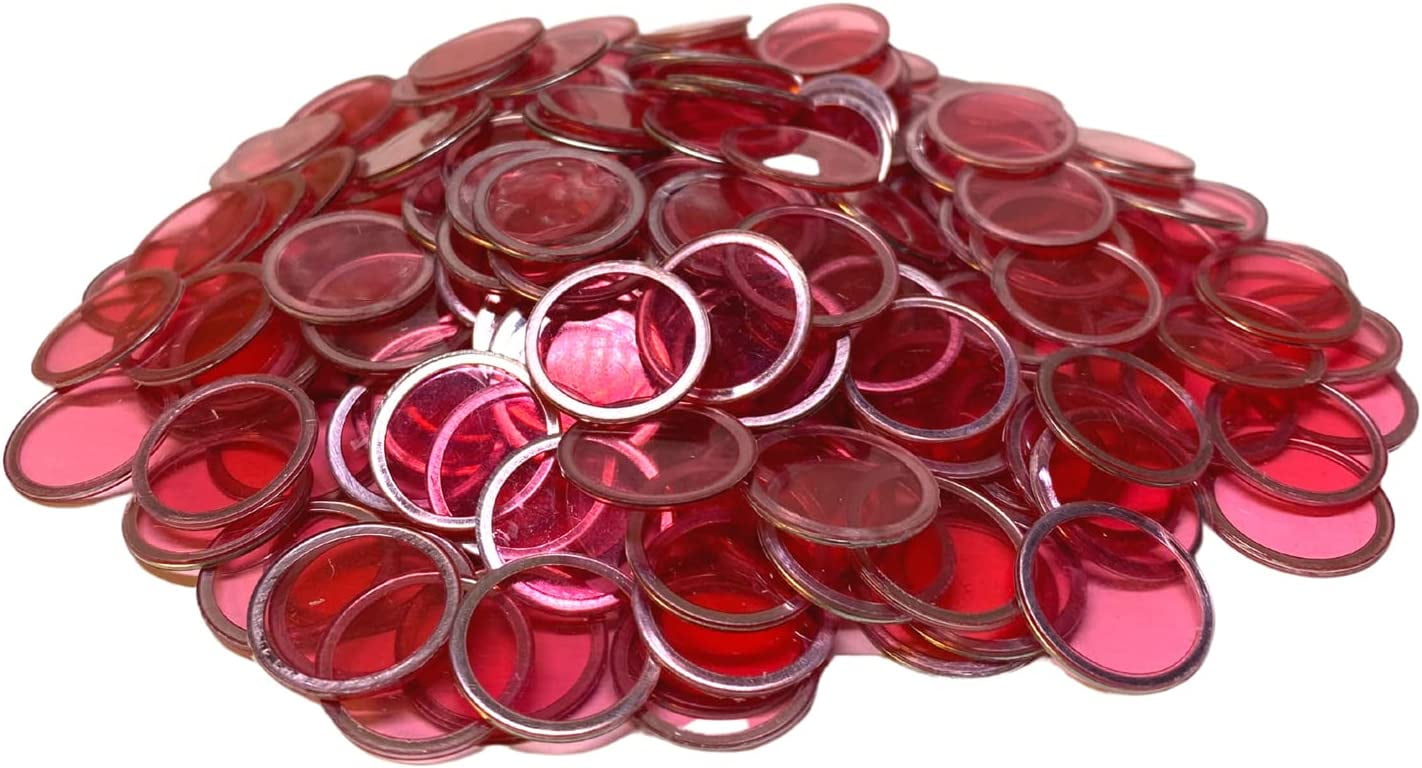 MR CHIPS Made in USA Bingo Chips with Metal Edge 3/4 Inch