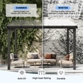 thumbnail image 6 of NETAJE 10'x10' Wall Mounted Gazebo Awnings, Permanent Hardtop Aluminum Pergola with Polycarbonate Roof, Outdoor Patio Canopy Shade Cover for Backyard, Decks, Garden, 6 of 8
