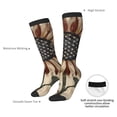 thumbnail image 5 of Picia Women Crew Soft Moisture-wicking Socks USA Sunflower Flag Pattern Design Cotton Socks, One Size fit All, 5 of 9