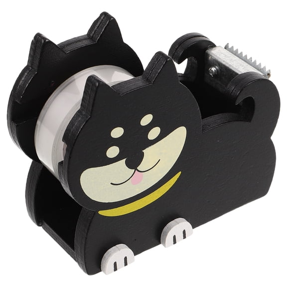 1 Set Creative Animal Tape Dispenser with Clear Tape Decorative Dog Shaped Washi Masking Roll Cutting Tool Desk Roll Holder for Home Office