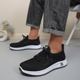 thumbnail image 5 of Domuza Mens Fly Knit Mesh Athletic Sneakers, Lightweight Breathable Sport Walking Shoes, Comfort Casual Running Footwear For Daily Use Black 9.5 (EU-44), 5 of 5
