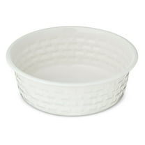 Vibrant Life Medium Stainless Steel Embossed Dog Bowl, White Bones