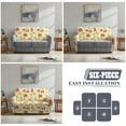 thumbnail image 7 of Jiueut Daisy Flower Print Recliner Cover, Wear Resistant Couch Armchair Covers Non Slip Sofa Slipcover with Elastic Band for Leather Sofas, 7 of 7
