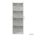 thumbnail image 4 of 70" Tall Storage Cabinet, Wooden Linen Closet with 2 Doors and Adjustable Shelves, Freestanding Narrow Pantry Cabinet, Cupboard for Living Room, Bathroom, Kitchen, 4 of 9