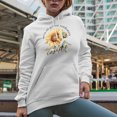 thumbnail image 2 of We're All Golden Sunflowers with Watercolor Sunflower Art Merch Gift, White Hooded Sweatshirt or Hoodie, Small, 2 of 5