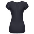 thumbnail image 2 of FashionOutfit Women's Cute Detail Casual Cap Sleeve Tee Shirt, 2 of 3