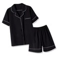 thumbnail image 3 of Short Sleeve Pajama Set,Women Pajama Set Two Button Down Sleepwear Summer Pajama Set Crafted with Care, 3 of 5