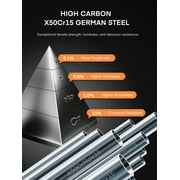 Knife Block Set, D.Perlla 16 Pieces German Stainless Steel Professional Kitchen Knife Set with Carving Fork