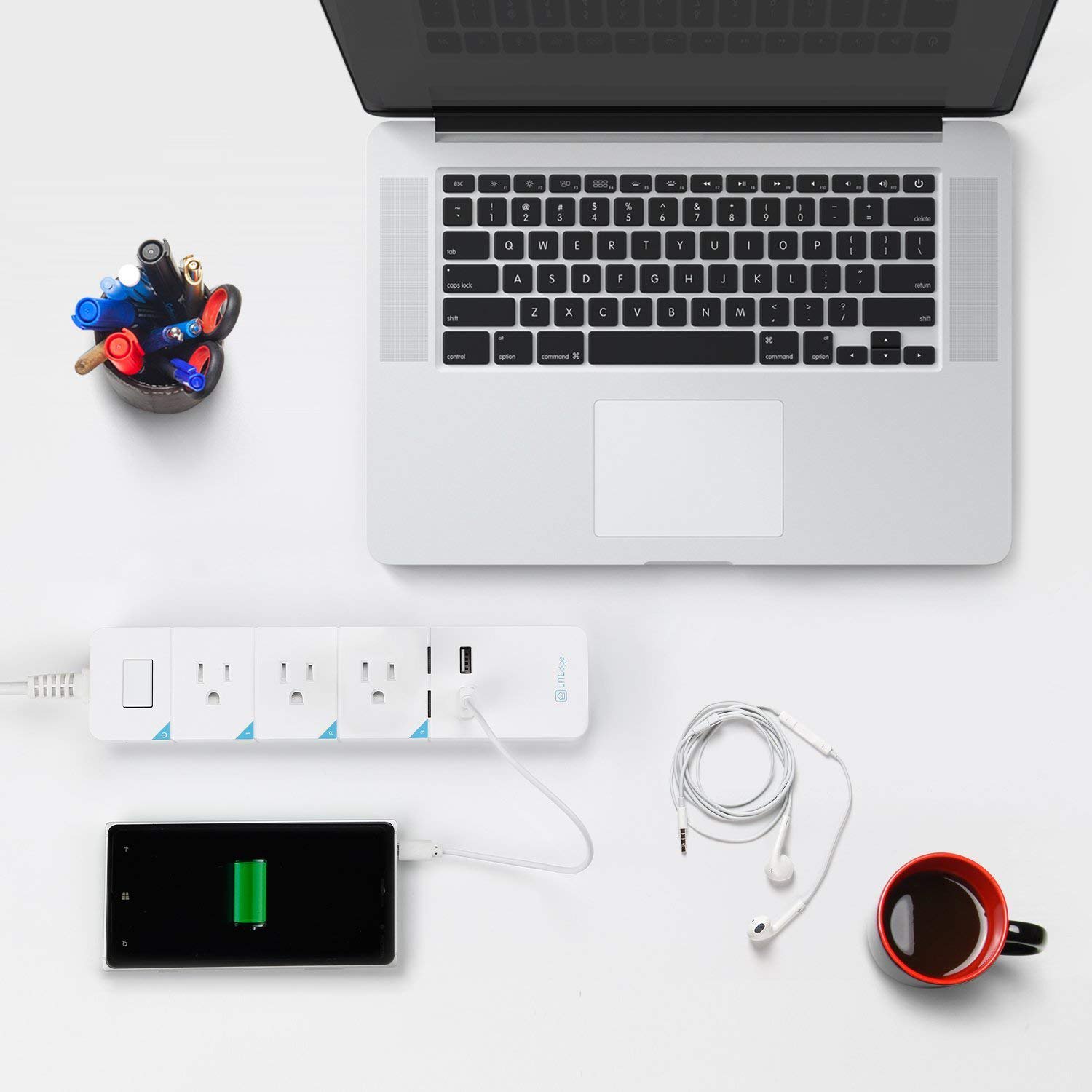 Smart Power Strip, 3 AC Outlets 2 USB Ports, Smart Outlet Strip, Surge Protected