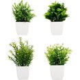 thumbnail image 2 of Plantas Artificiales en Maceta de Plástico, Plantas Artificiales Verdes, Macetas, Plantas en Macetas para Decoración del Hogar, Oficina, Habitación, 2 of 4