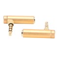 thumbnail image 1 of 2 Uds Adaptador De Audio Macho A Hembra De ángulo Recto De 3,5mm, Conector Jack De Auriculares Estéreo En Forma De L Para Auriculares Y Micrófonos, 1 of 7