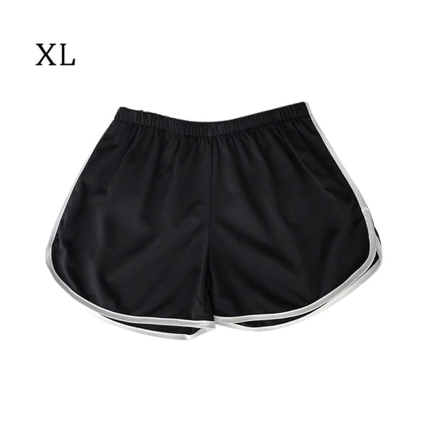 Pantalones cortos deportivos para mujer Pantalones cortos deportivos sueltos con pierna ancha Pantalones cortos deportivos, Negro, XL Methold AP001487-20B