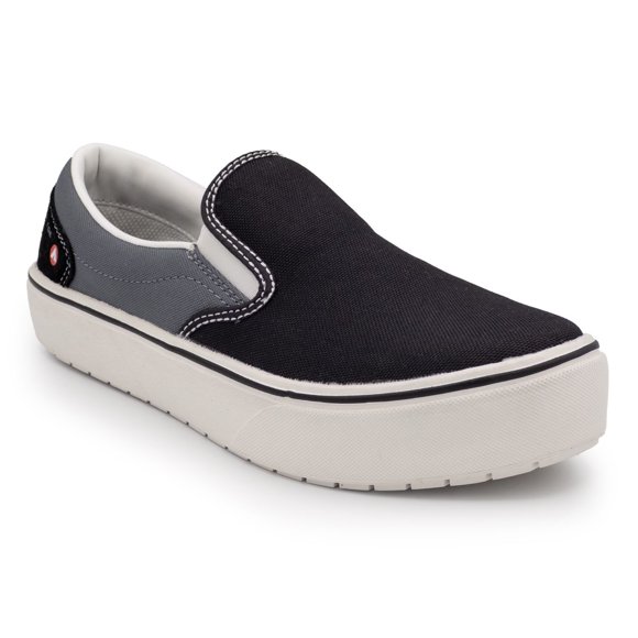 AIRWALK SAFETY Women's Venice Slip-On Composite Toe EH Work Shoe Black/Castle Rock Canvas - AW7040