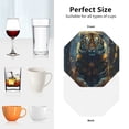 thumbnail image 7 of Bingfone Vintage Forest Meditating Tiger Leather Drinks Coasters with Set of 6,Suitable for Home Kitchen,Coffee Cup Coasters Home Gift, 7 of 7