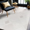 thumbnail image 2 of CAMILSON Modern Luxury Geometric Micro Loop Soft Stain Resistant Easy-Cleaning Non-Shedding Indoor Area Rug 8x10 White / Beige, 2 of 9