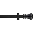 thumbnail image 1 of Tailor & Taylor Curtain Rod with Trumpet Finials, Metal Telescopic Drapery Hardware Set with Adjustable Rod for Living Room, Kitchen and Windows (18"-36", Black), 1 of 7