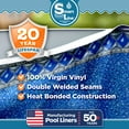thumbnail image 5 of SmartLine 15' Round Tidal Surge Overlap Above Ground Swimming Pool Liner, 54" Height, 20 Gauge, 5 of 6