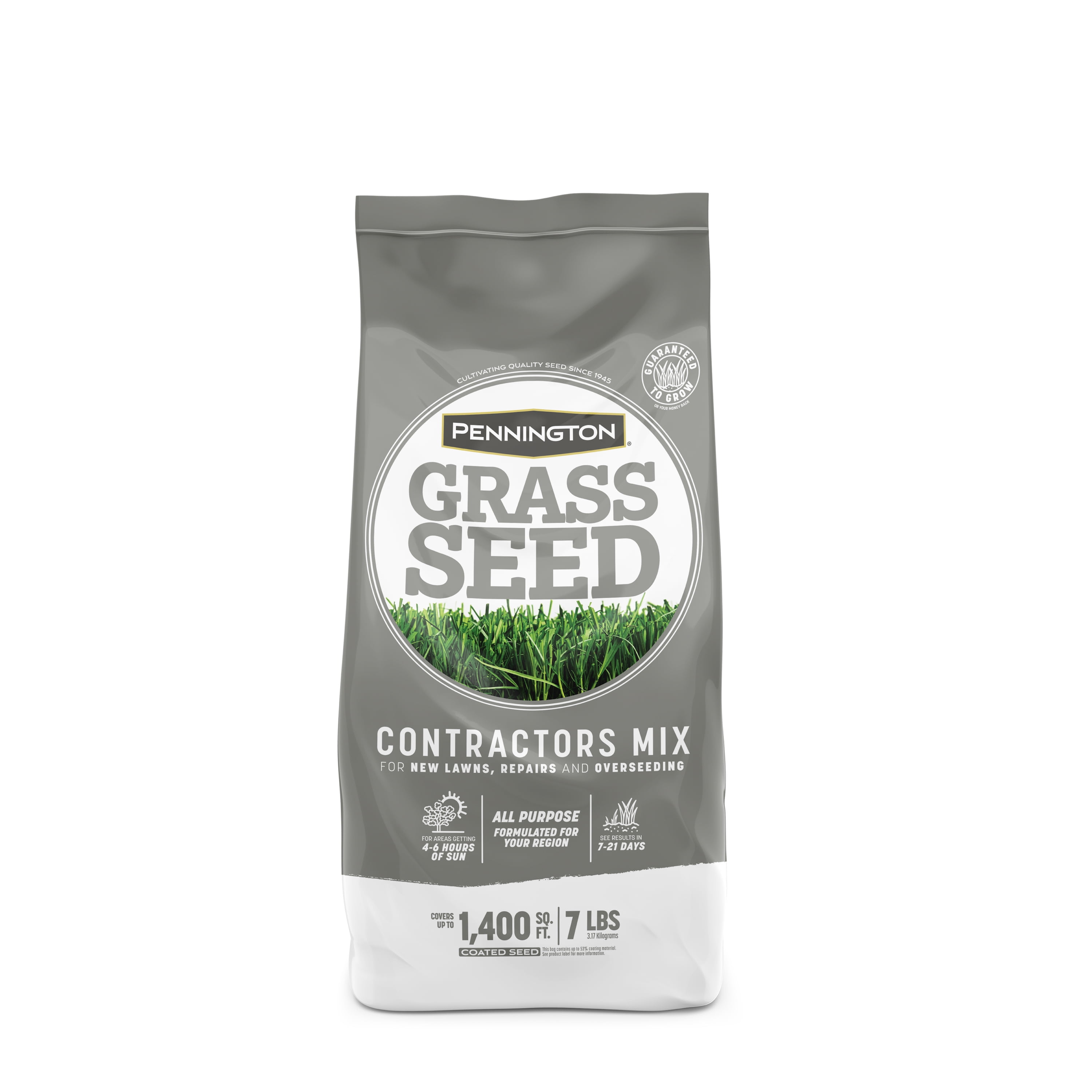 Pennington Contractors Central Grass Seed Mix, for Sun to Partial Shade, 7 lb.