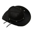 thumbnail image 1 of Mini Western Cowboy Pet Hat Sunshade Party Costume Accessory for Dogs Cats Woolen Fabric, 1 of 5