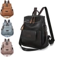 thumbnail image 2 of PRIYAL Solid Color Simple Fashion Women's Backpack, Large Capacity Multi-functional Commuter Casual Outing Travel Bag, 2 of 14