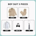 thumbnail image 2 of Lycody Boys Formal Suits Slim Fit 5 Piece Kids Suit Jacket Pants Set with Dress Shirt and Tie for Wedding Prom, 2 of 6