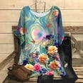 thumbnail image 2 of Womens Summer Tops Casual Stylish T Shirts Loose Fit Fitted Basic Tees 3/4, 2 of 3