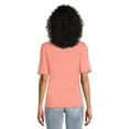 thumbnail image 2 of Time And Tru Women's Elbow Sleeve T-Shirt, 2 of 5