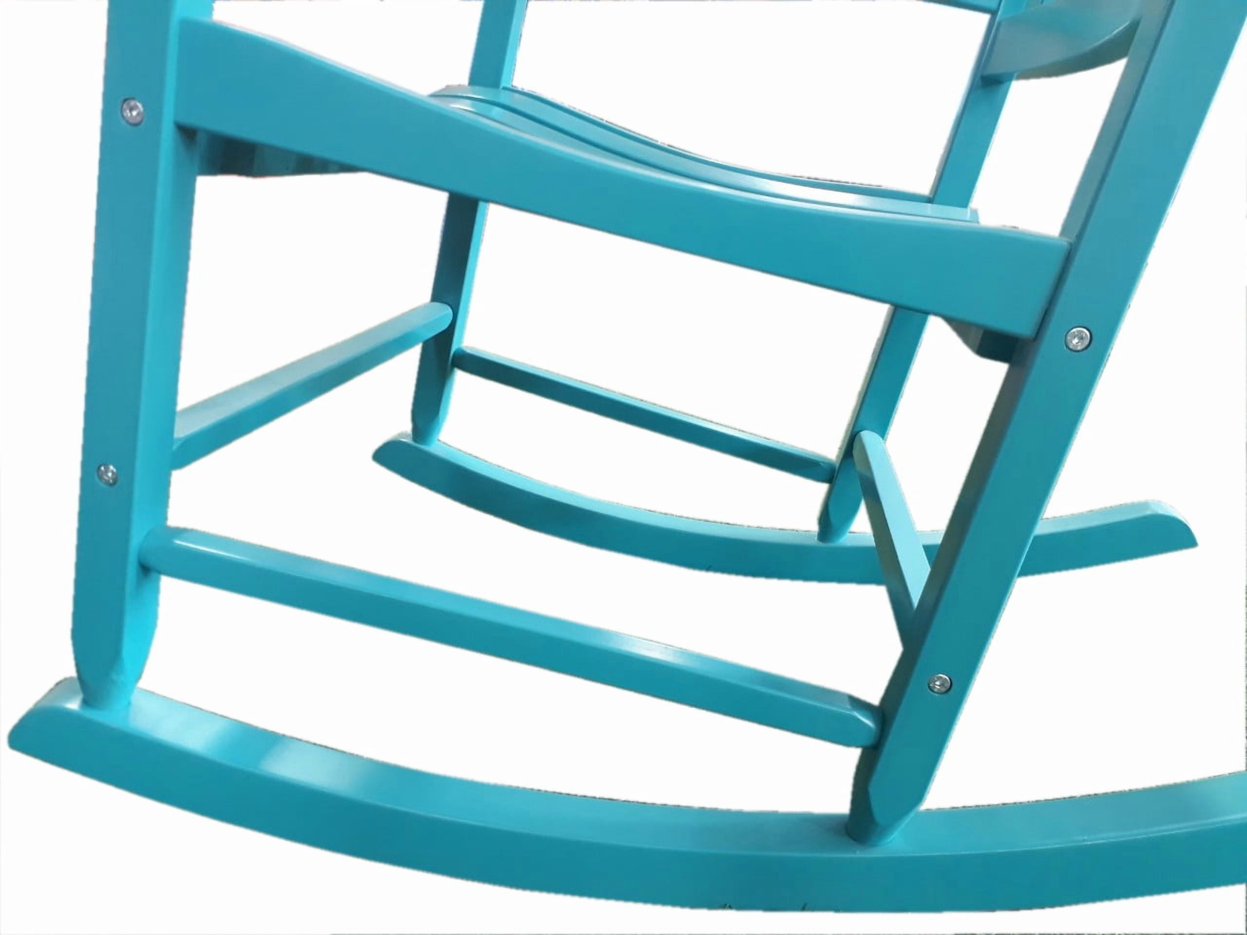 Mainstays Outdoor Wood Porch Rocking Chair, Turquoise