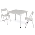 thumbnail image 1 of Bingirl Foldable Table and 2 Upholstered Chairs with Cushioned Seats Beige, 1 of 8
