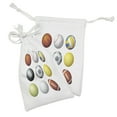 thumbnail image 2 of Sports Fabric Pouch Set of 2, Diversified Sport Balls Objects in Diamond or Circle Shape Recreational Illustration, Drawstring Bag for Toiletries Masks and Favors, 9" x 6", Multicolor, by Ambesonne, 2 of 2