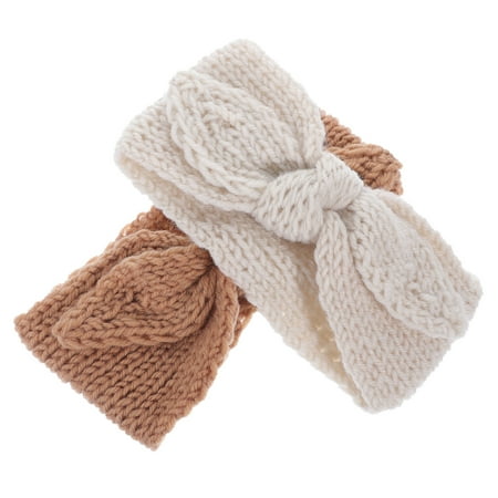 GAXIRE Infant Hair Accessories 2 Pieces Beige Fabric Bow Clips for Baby Girls and Toddlers