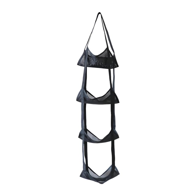 Red de almacenamiento para balones deportivos, organizador de equipo deportivo, vertical para garaje, bolsa de malla para fútbol, montaje en pared. 4 capas