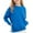 Blue, variant on KAUOD Girls Cotton Sweater Fleece Warm Plain Crew Neck Pullover Tops Clothes Teen Kids Thick Cute Long Sleeve Sweater