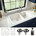 thumbnail image 3 of Karran Usa Qt-721-Pk1 Quartz Qt 34" Drop In Double Basin Quartz Composite Kitchen Sink -, 3 of 5
