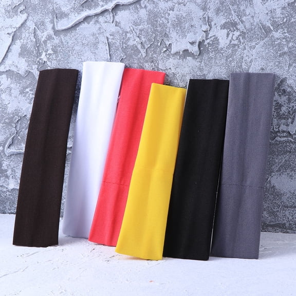 Raindrops 2Pcs Sports Headband Yellow Cloth Elastic Tape for Yoga and Biking