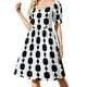 thumbnail image 2 of Vestido de fiesta elegante de manga corta con estampado de contraste de los años 60 para mujer , vestidos de fiesta para mujer, ropa para mujer, vestido femenino, 2 of 7