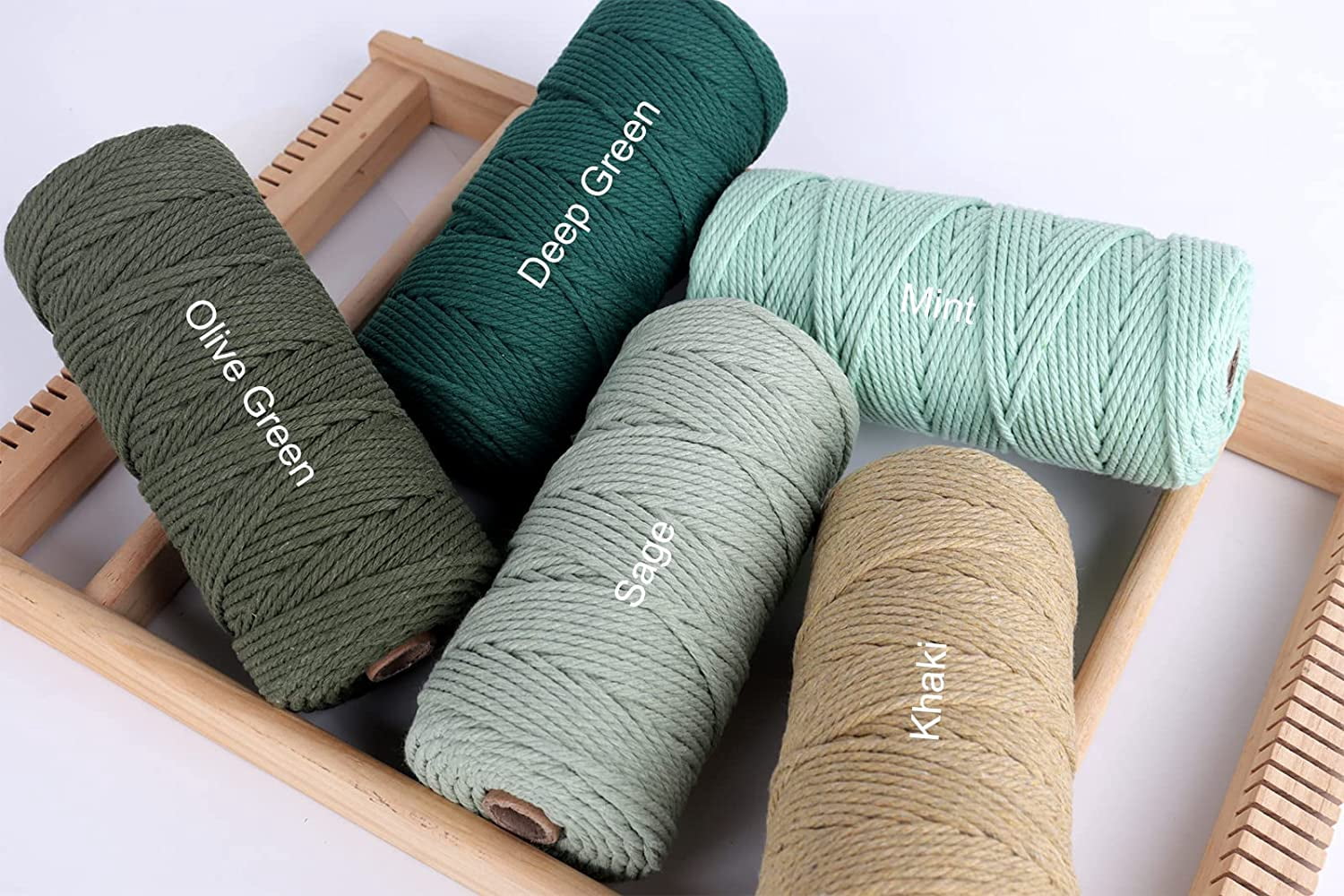 Natural Macrame Cord 3mm x 109Yards, Beige Macrame Rope, Cotton Cord for Wall Hanging, Plant Hangers, Christmas Crafts, Knitting
