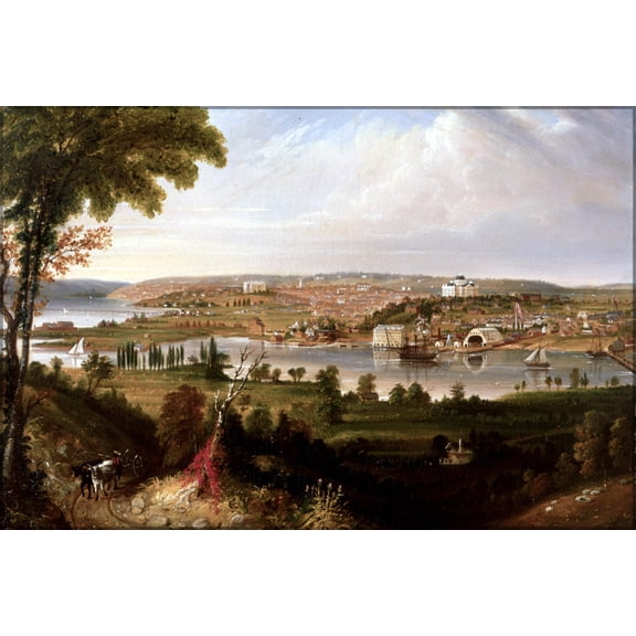 24"x36" Gallery Poster, Washington D.C. from Beyond the Navy Yard by George Cooke, 1833