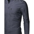 thumbnail image 4 of FashionOutfit Men's Basic Button Down Collar Chambray Long Sleeve Shirt, 4 of 4