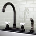 thumbnail image 2 of Kingston Brass FB7795PXSP Victorian 8" Centerset Kitchen Faucet with Sprayer, Oil Rubbed Bronze, 2 of 3