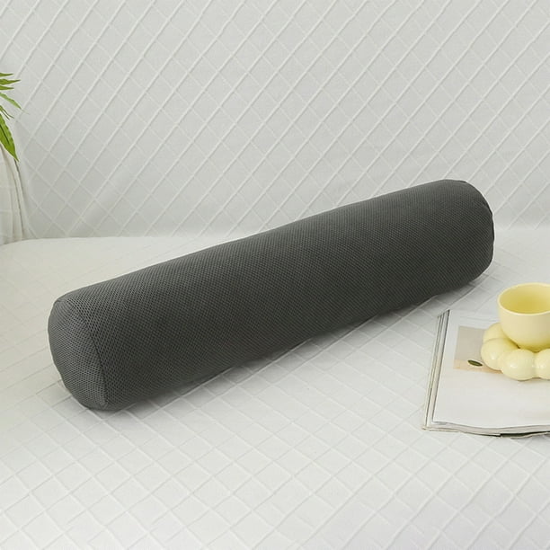 Almohada redonda para dormir de lado, almohada plegable para la pierna, para sala de estar, sofá cama, almohadas de felpa extraíbles y lavables.