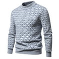 thumbnail image 2 of Miluxas Men's Crewneck Sweater Soft Casual Sweaters for Men Classic Pullover Sweaters with Ribbing Edge Light Blue, 2 of 8