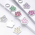 thumbnail image 5 of Monebena Personalized Dog Tag Custom Engraving of Content for Your Pet's Name and Information Cute Paw Shaped Pet Id Tag Dog Footprint Silver, 5 of 9