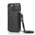 thumbnail image 2 of For Iphone 14 Cross-Body Card Bag Phone Case (Black), iPhone 14, 2 of 7