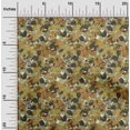 thumbnail image 2 of oneOone Rayon Dark Mustard Fabric Abstract Floral Craft Projects Decor Fabric Printed By The Yard 56 Inch Wide, 2 of 5