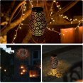 thumbnail image 4 of Linterna Solar De Jardín, Hangrui Luz Solar Led Exterior Colgante Hueco Metal Tallado Linterna Solar Ip65 Impermeable Decorativo para Fiesta, Patio, Pasarela, 4 of 5