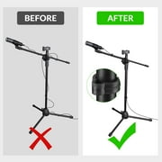 Yescom 2 Pack Microphone Stand Boom Arm Floor Tripod Dual Mic Clip 31-53 Adjustable Height, 360-degree Rotating for Acoustic Recording, Podcast