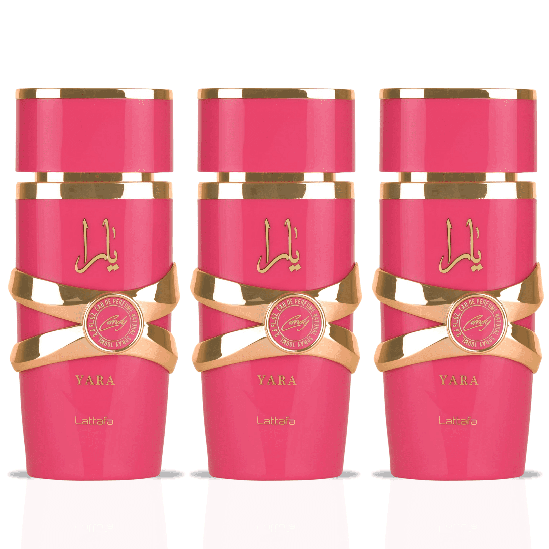 Yara Candy Eau De Parfum Spray 100ML (3.4 OZ) By Lattafa| Indulge In A Playful Burst Of Fruity Sweetness. (PACK OF 3)