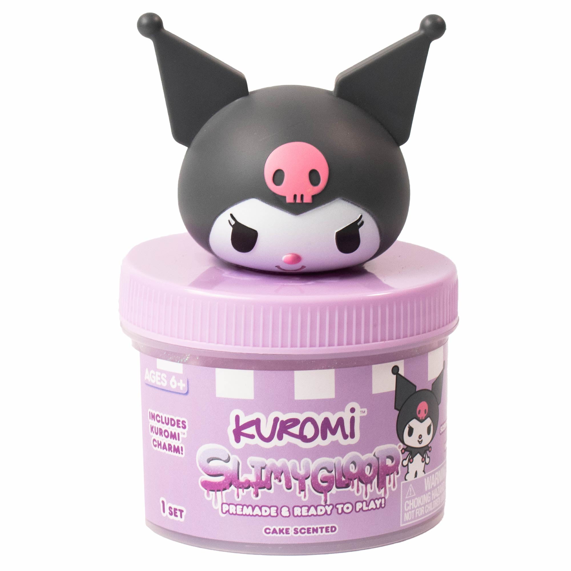 Kuromi SLIMYGLOOP Jar, 8 oz Purple & White Cake-Scented Slime